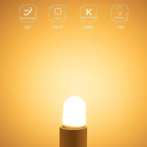2 darab E14-es LED hűtőszekrény izzók (1,5 W, meleg fehér, 3000 K, 135 lm - Outlet24