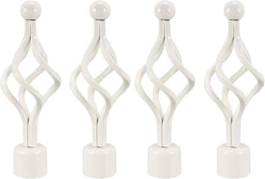 4 db, fehér függönyrúdvég 28 mm-es függönyrúdhoz(160 x 56 mm) - Outlet24