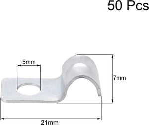 Zingué 50db Kerítésrögzítő Kapocs - 6mm Belső Átmérő, Horganyzott Acél - Image 2