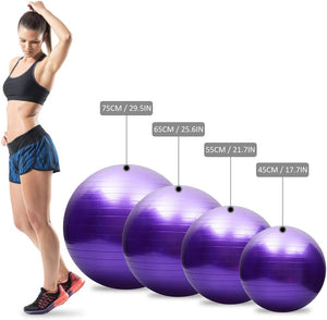 TOMSHOO Robbanásbiztos Jóga Labda 45-75cm - Stabil Fitness Gimnasztikai Labda Pumpával - Image 5