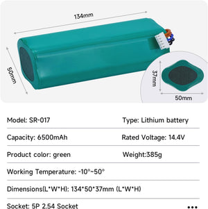 Yeedi és Ecovacs robotporszívókhoz 14.4V 6500mAh akkumulátor - Mspalocell - Image 7