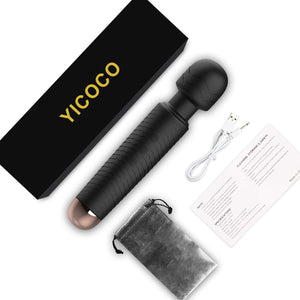 YICOCO Elektromos Masszírozó Pálca 25 Módú, Izomfeszültség Oldó, Hordtáskával - Fekete - Image 6