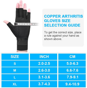 ACWOO Réz Kompressziós Kesztyű Arthritisre, Reumára - Ujjatlan, S-es Méret - Image 5
