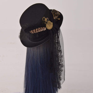 COSDREAMER Steampunk Cilinder Kalap Szemüveggel - Fekete, 60cm - Halloween Jelmez - Image 4