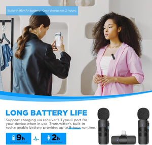 Boya BY-V2 vezeték nélküli csíptetős mikrofon iPhone-hoz, iPad-hez, iOS eszközökhöz - Image 5