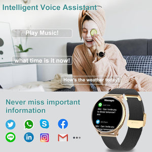 Fitonyo női okosóra telefonos funkcióval, 1,32" HD érintőkijelzővel, menstruációs ciklus követéssel, Android iOS - Image 8