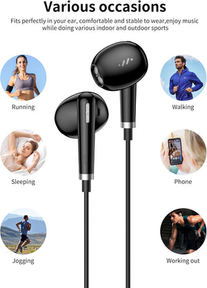 USB-C fülhallgató mikrofonnal iPhone, Samsung, Xiaomi és más okostelefonokhoz - HiFi sztereó - Image 4