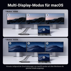 UGREEN Revodok 308 USB-C Hub 8 az 1-ben, 4K HDMI, VGA, MacBook kompatibilis - Image 6