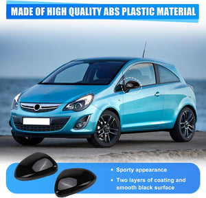 Opel Corsa D/E fekete fényes tükörborítás, 2006-2019 modellekhez - Image 2