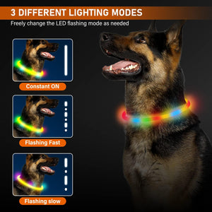 Aicharynic USB-s LED kutyanyakörv - Vízálló, állítható, 3 villogó móddal - Image 3