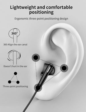 USB-C fülhallgató mikrofonnal iPhone, Samsung, Xiaomi és más okostelefonokhoz - HiFi sztereó - Image 3