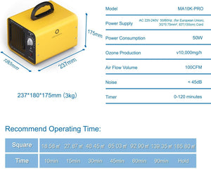 Airthereal MA10K-PRO WiFi-s ózongenerátor 10.000 mg/h - Okos légtisztító otthonra - Image 6