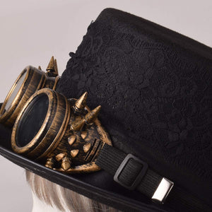 COSDREAMER Steampunk Cilinder Kalap Szemüveggel - Fekete, 60cm - Halloween Jelmez - Image 7