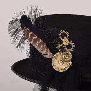 COSDREAMER Steampunk Cilinder Kalap Szemüveggel - Fekete, 60cm - Halloween Jelmez - Image 6