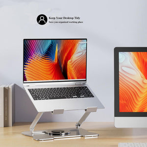 MacBook és laptop állvány 360°-ban forgatható, állítható magasságú, 17"-ig - Image 6