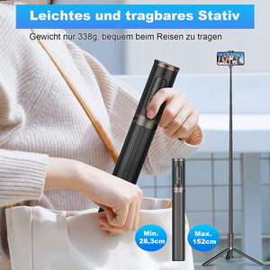TONEOF 152cm-es Forgatható Szelfibot Állvány iPhone és Android Telefonokhoz - Fekete - Image 6