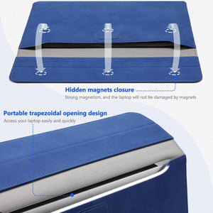 MacBook Pro 16" és XPS 15 védőtok állvánnyal, kék - HYZUO laptoptáska 15-16" - Image 4