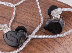 KZ Zax HiFi fülhallgató - 1DD+7BA hibrid, cink ötvözet, leválasztható kábel, fekete - Image 6