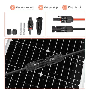 Sourcing Map 6mm² Napelem Kábel 30m, Fekete - 1500V PV Hosszabbító Vezeték - Image 5