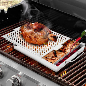 OnlyFire füstölő grillserpenyő vízadagolóval, gáz- és faszenes grillhez - Image 5