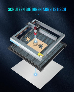 OMTech 400x400mm-es méhsejt lézervágó asztal beépített mérleggel CO2 gravírozógépekhez - Image 5