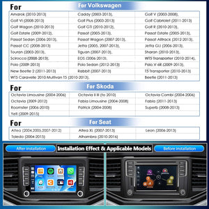 VW Golf, Polo, Passat Android 13 autórádió 7" érintőképernyővel, CarPlay, GPS, kamerával - Image 7