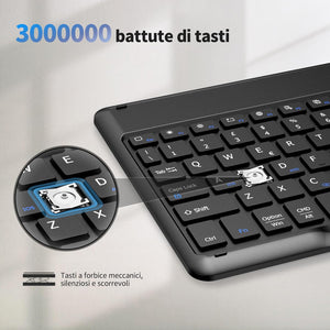 EasyAcc Bluetooth billentyűzet Windows/Android/iOS-hez, olasz kiosztás, 80cm USB-C kábel, fekete - Image 4