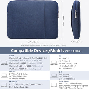 MacBook Pro 14 és Air 13 védőtok szett - HYZUO kék laptop táska - Image 3