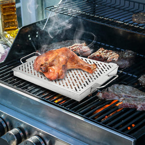 OnlyFire füstölő grillserpenyő vízadagolóval, gáz- és faszenes grillhez - Image 6