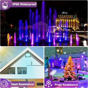 Tubiaz 20W RGB LED reflektor szett, távirányítós, vízálló, kültéri, 4 darabos - Image 5