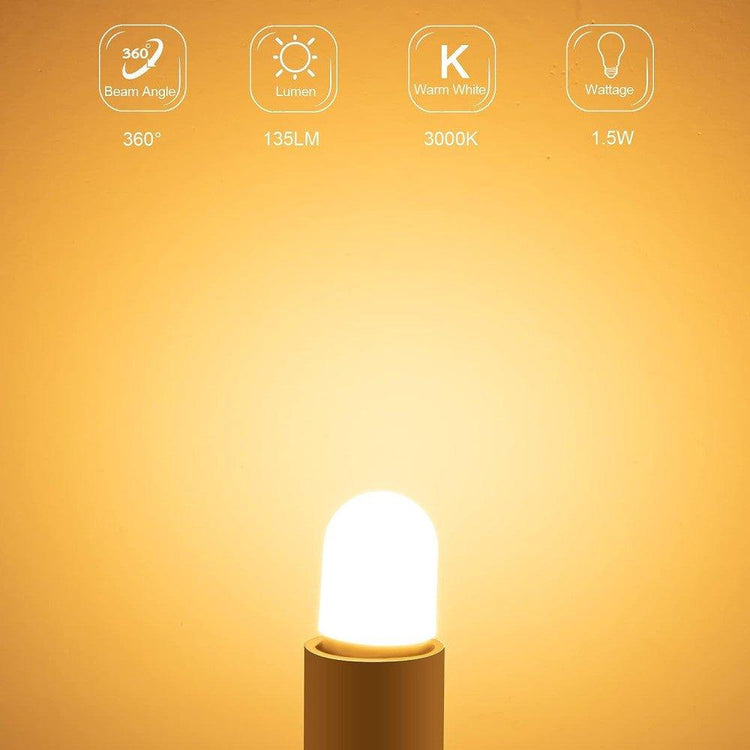 2 darab E14-es LED hűtőszekrény izzók (1,5 W, meleg fehér, 3000 K, 135 lm - Outlet24