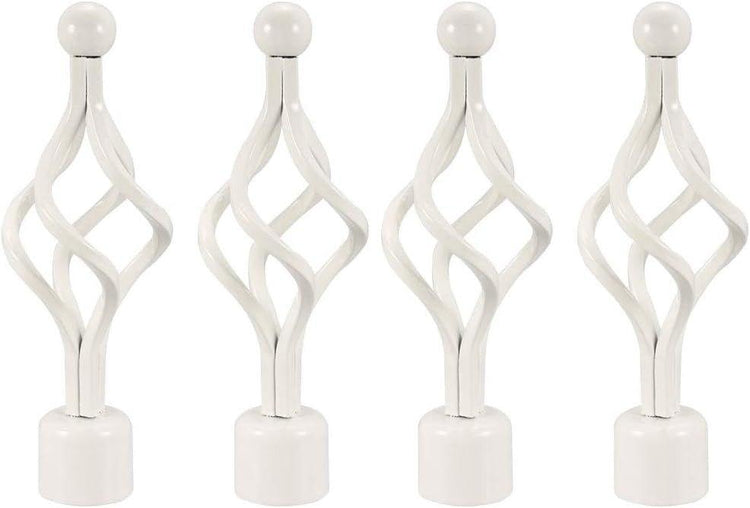 4 db, fehér függönyrúdvég 28 mm-es függönyrúdhoz(160 x 56 mm) - Outlet24