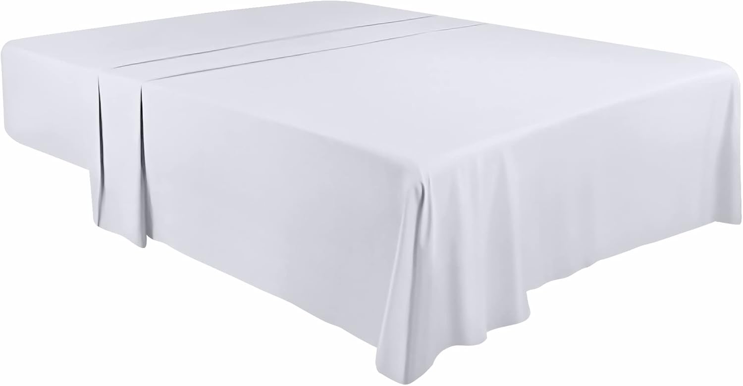 Utopia fehér mikroszálas lepedő 225x255 cm - puha, kefézett felületű - Image 1