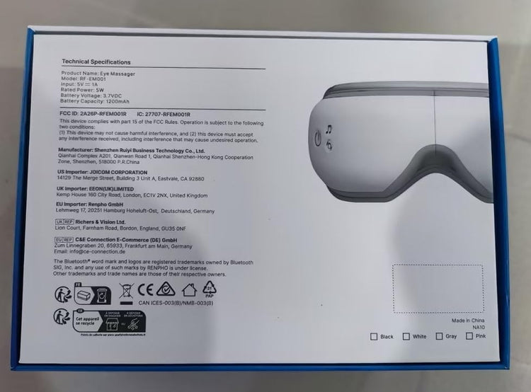 RENPHO Eyeris 1 Bluetooth-os szemmasszírozó melegítéssel és zenével - Ajándékötlet - Image 9