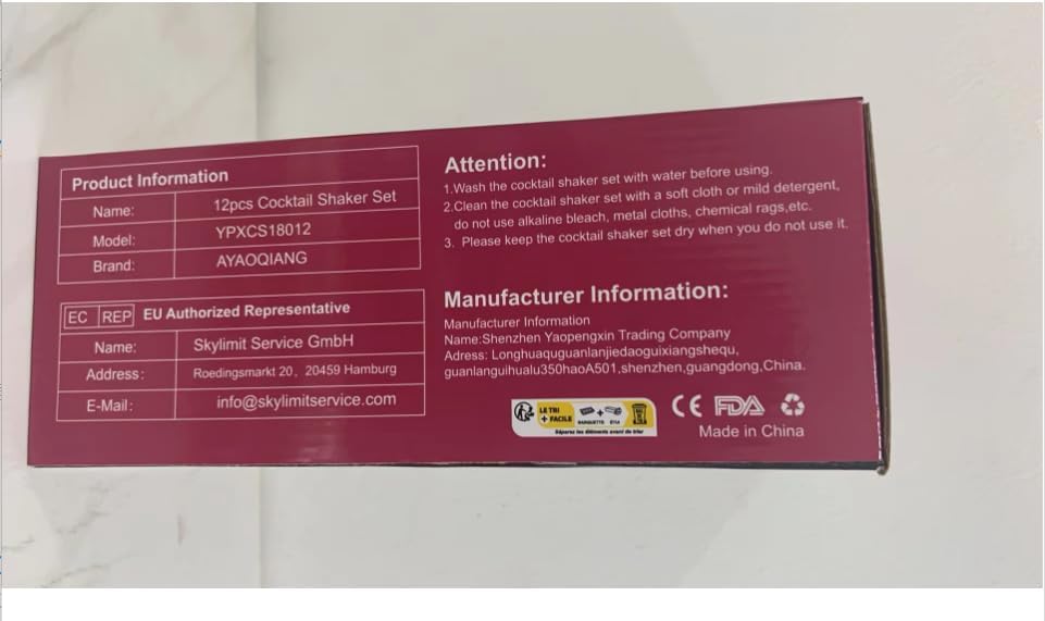 Luxus 12 részes koktélkészítő szett rozsdamentes acélból, fa állvánnyal - Image 10