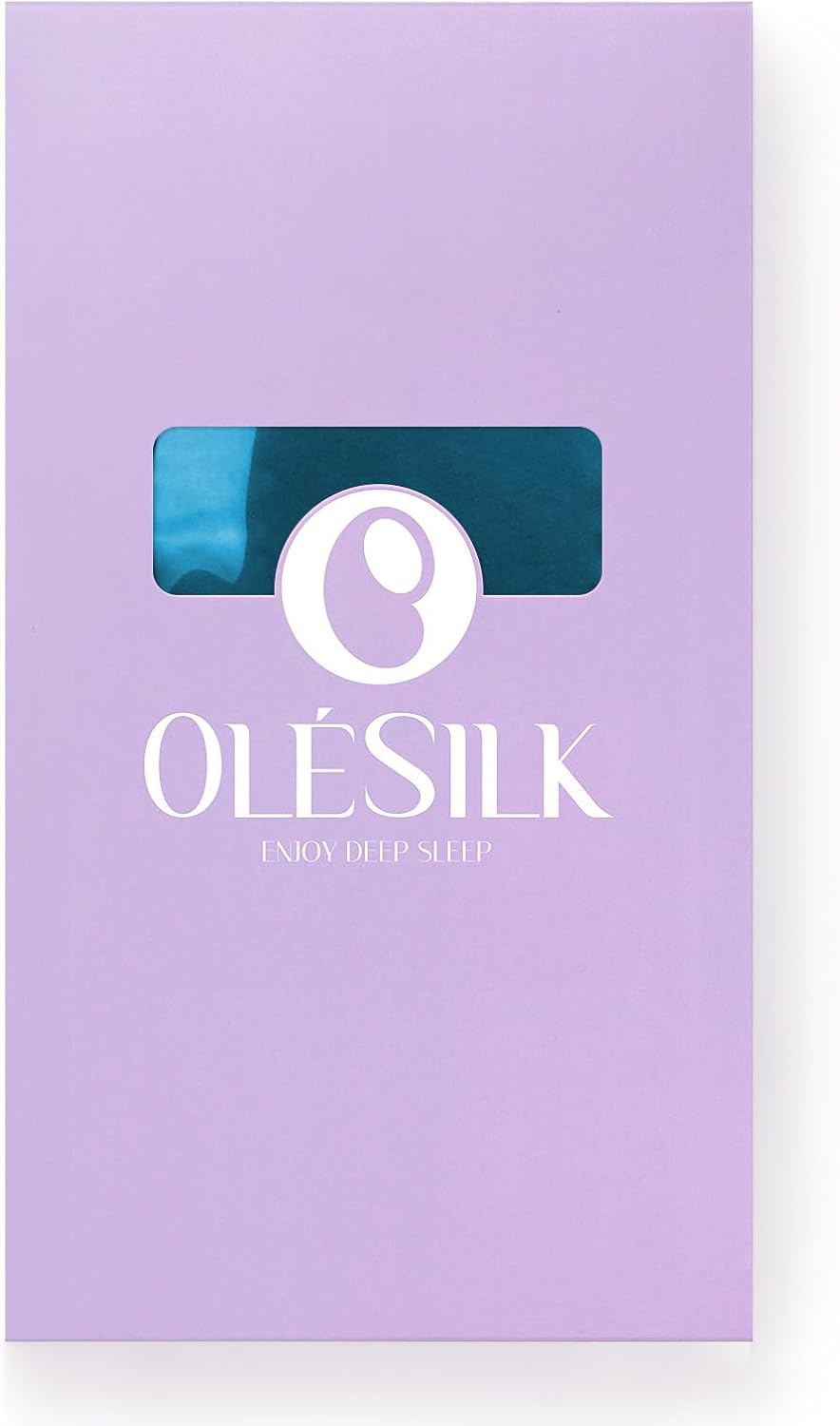 OLESILK Pávatoll-kék Selyem Natural Alvómaszk Állítható Pánttal - Férfiaknak és Nőknek - Image 2