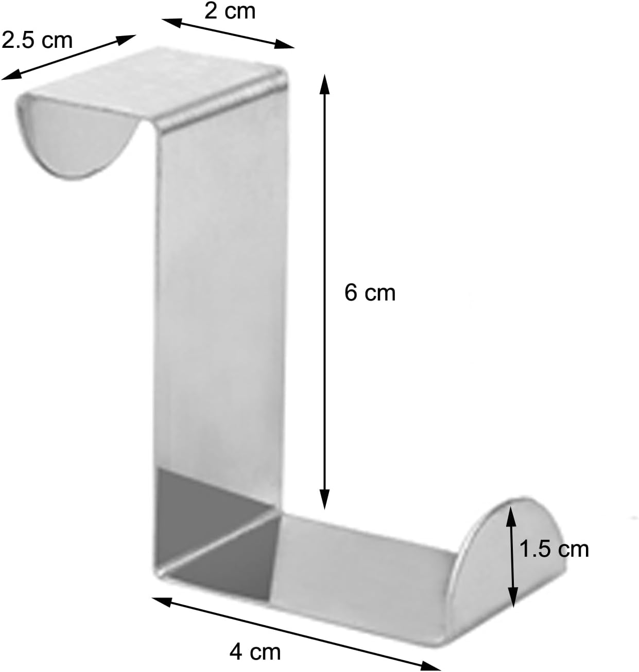 Winlauyet 12 db Z-alakú ajtóakasztó - Erős, rozsdamentes acél kampók szekrényekre - Image 6