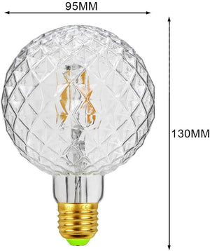 TIANFAN Vintage LED Izzó E27 - Kristály, Meleg Fehér, 4W, Dekoratív - Image 3