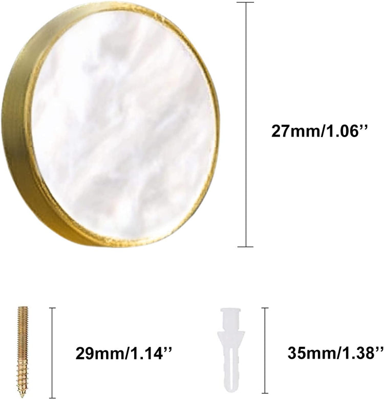 Elegáns réz bútorfogantyú szett - 4 db modern fiókgomb 27mm - Image 2