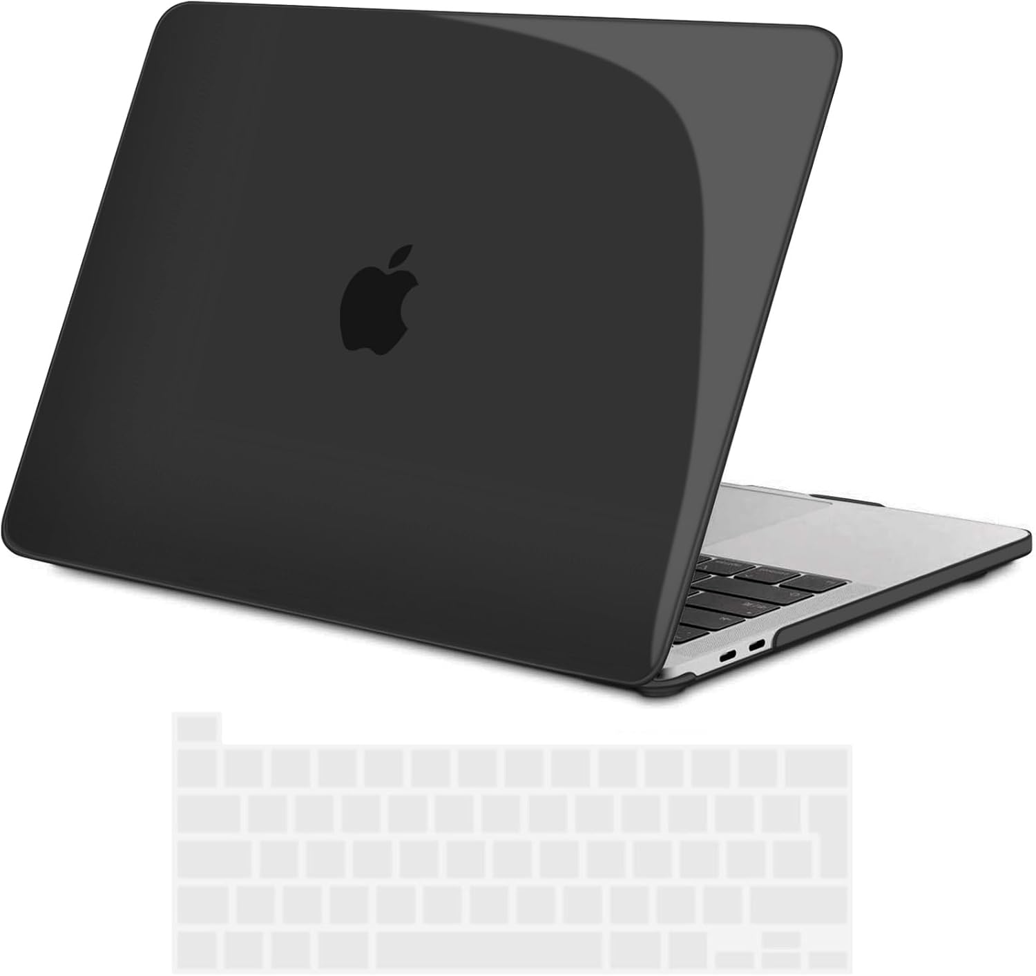 MacBook Pro 16" (2019-2020) TECOOL Ultravékony Védőtok + Billentyűzetvédő, Kristályfekete - Image 1