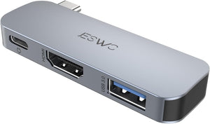 JESWO 3 az 1-ben USB-C Hub 4K HDMI-vel és PD töltéssel, Windows/Mac/iPad kompatibilis - Image 1