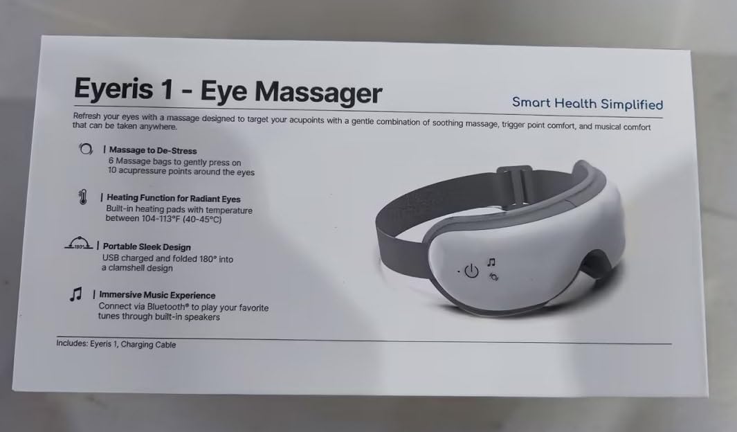 RENPHO Eyeris 1 Bluetooth-os szemmasszírozó melegítéssel és zenével - Ajándékötlet - Image 10