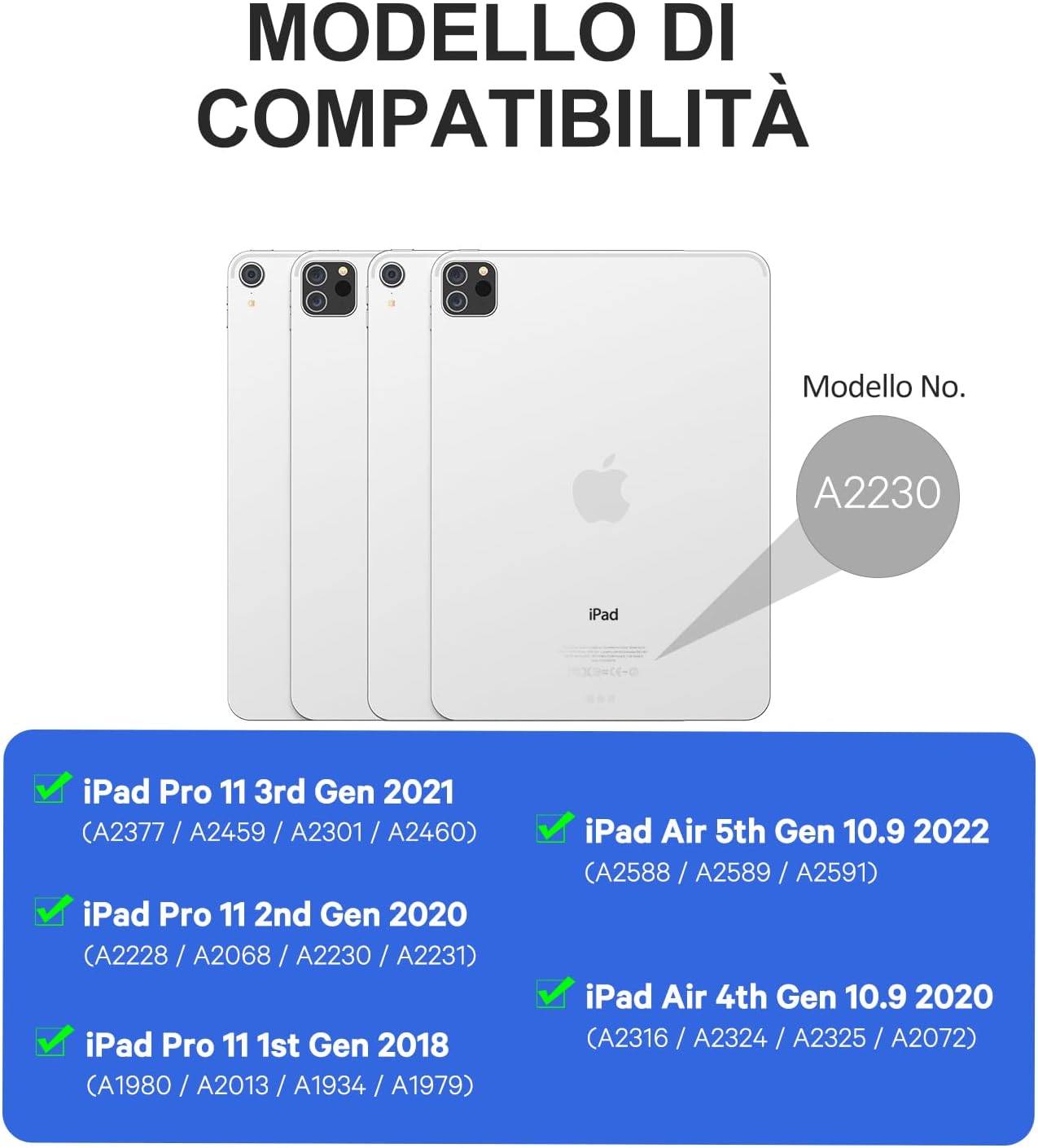 Earto iPad Air 6 billentyűzet érintőpaddal, 7 színű háttérvilágítással, 11"-os Pro/Air modellekhez - Image 7