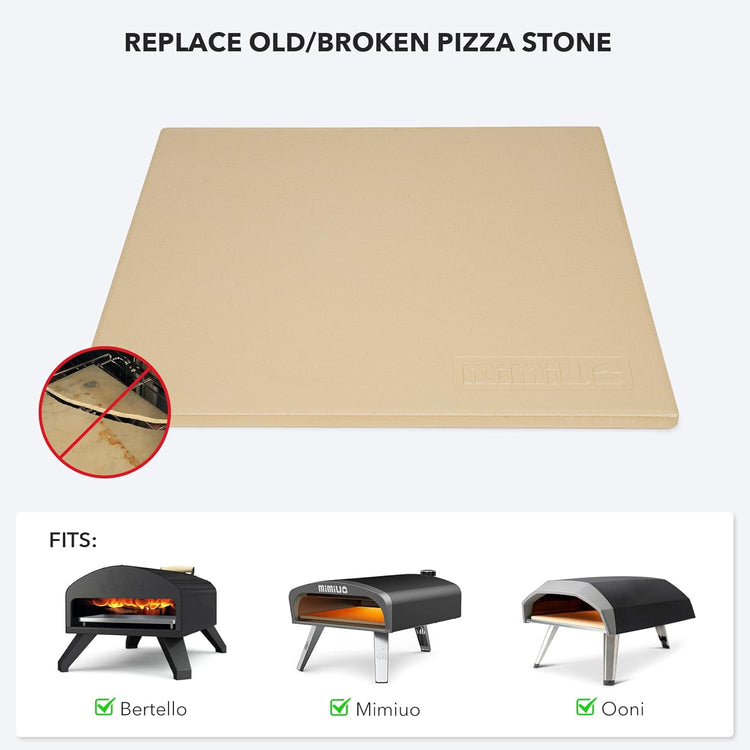Mimiuo négyzetes pizzakő sütőhöz és grillhez, 33 cm, Ooni kompatibilis - Image 3