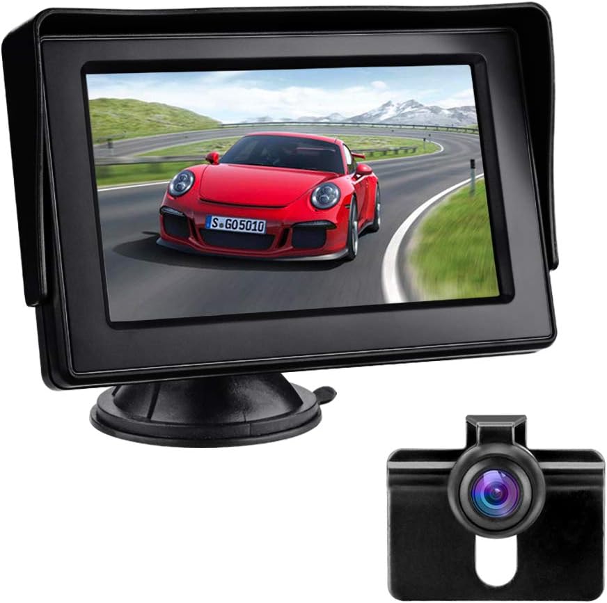 Vezeték nélküli tolatókamera szett 4.3" LCD monitorral - Vízálló, éjjellátó - Image 1