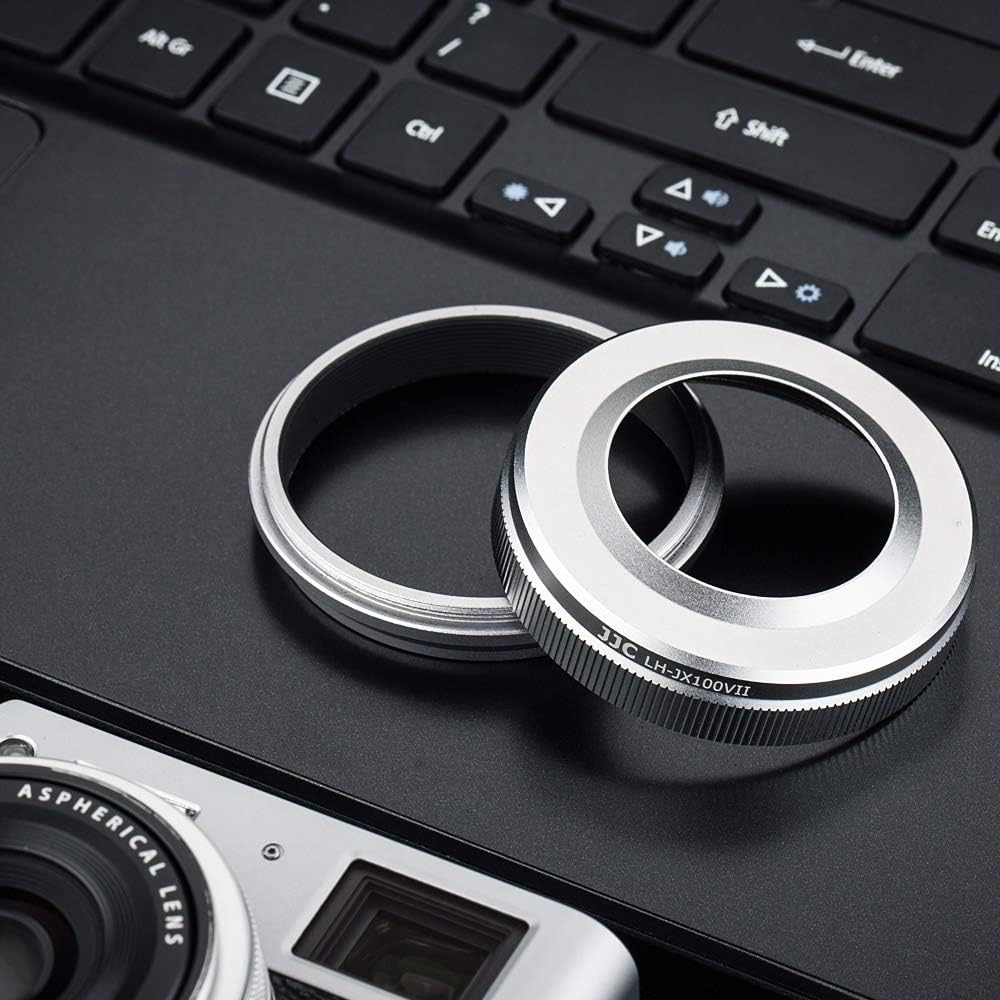 Fujifilm X100 sorozathoz JJC fém napellenző és adaptergyűrű - Ezüst - Image 3