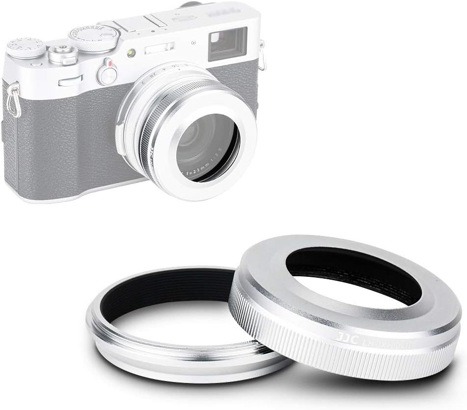 Fujifilm X100 sorozathoz JJC fém napellenző és adaptergyűrű - Ezüst - Image 1