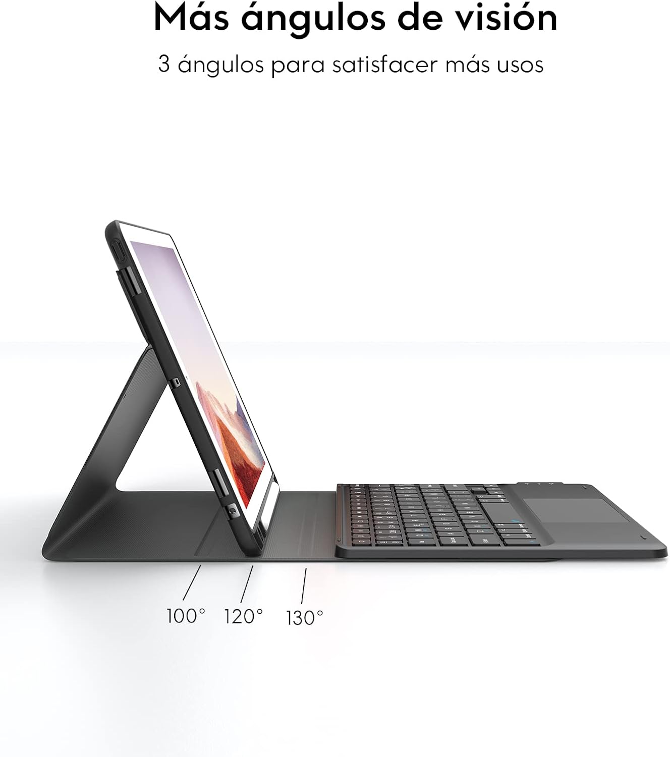 iPad 9. generációs billentyűzet tok érintőpaddal, Earto BT spanyol - Image 7