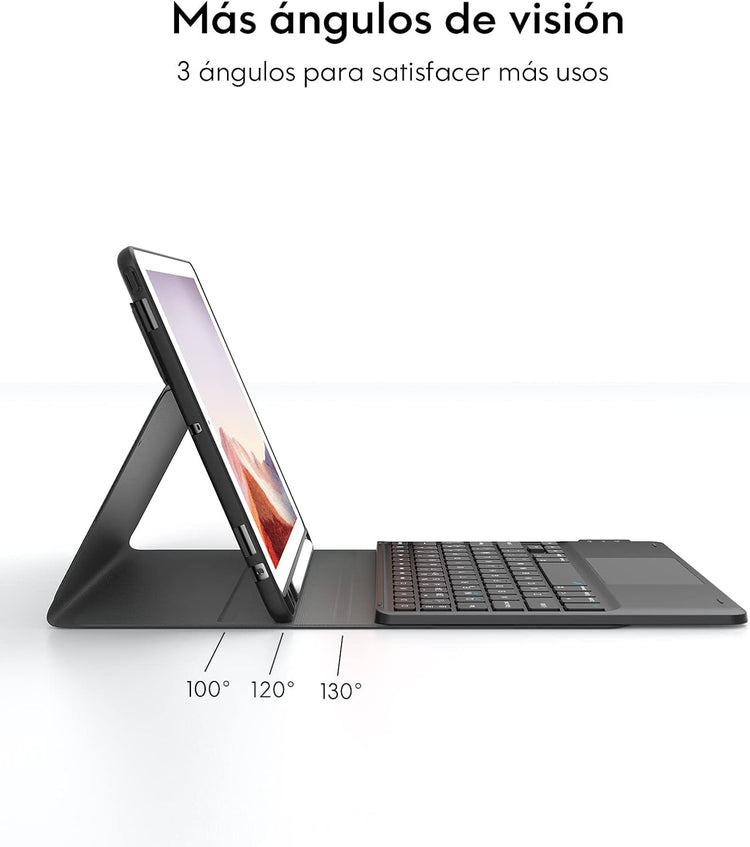 iPad 9. generációs billentyűzet tok érintőpaddal, Earto BT spanyol - Image 7