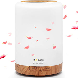 Aroma Diffúzor 300ml - Ultrahangos Párásító 7 LED Színnel, Automatikus Kikapcsolással - Image 1